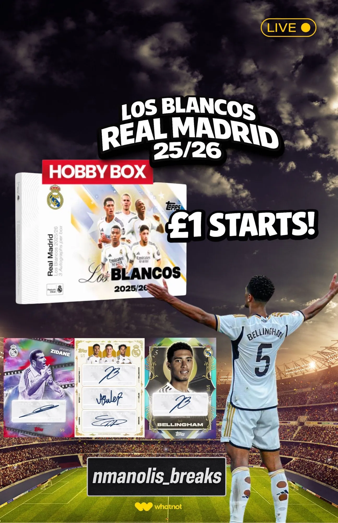 £1 STARTS‼️LOS BLANCOS MADRID 25/26🔥