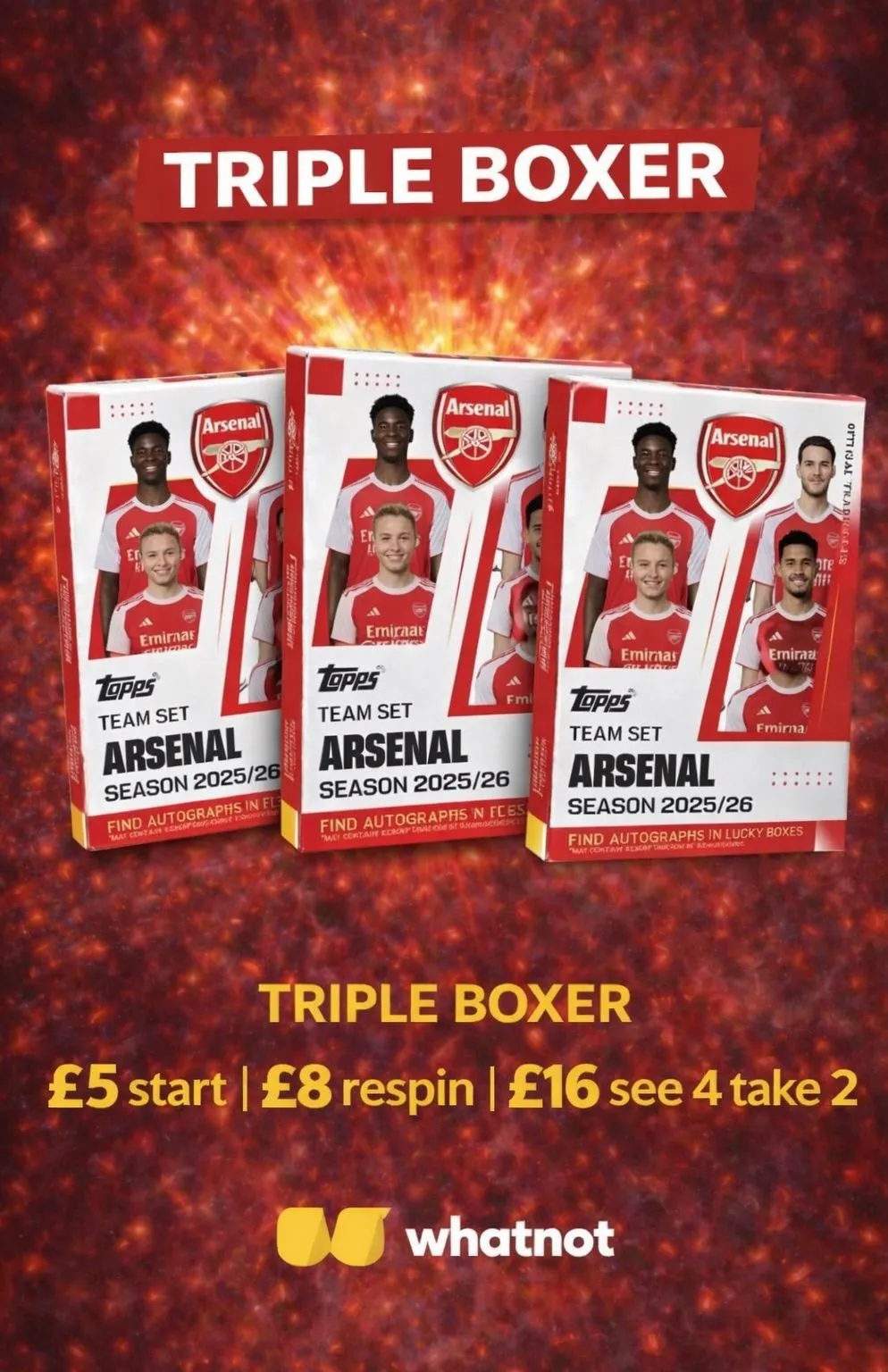 ARSENAL TEAM SET - TRIPLE BOXER