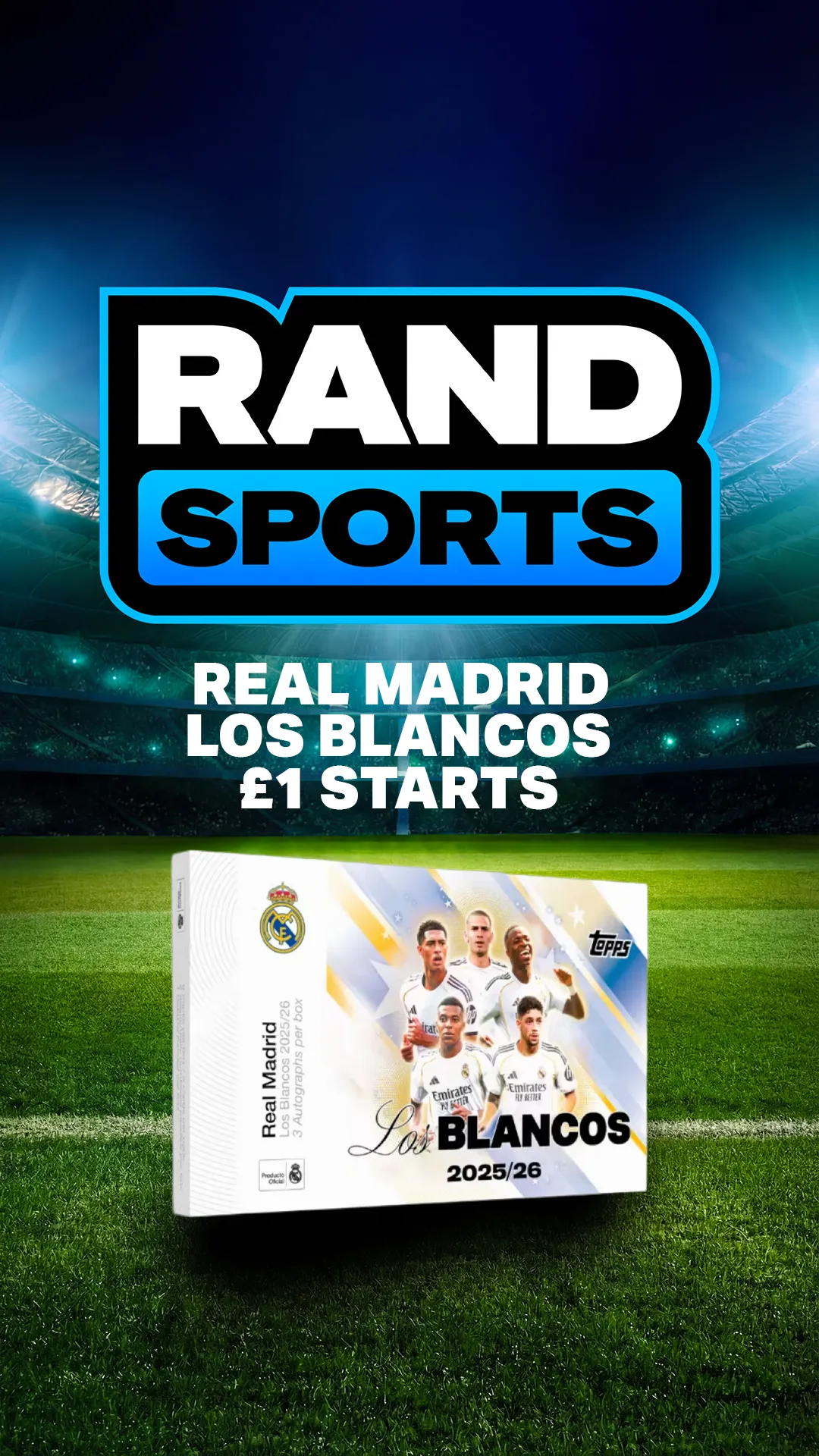 TOPPS REAL MADRID LOS BLANCOS 25/26!!! £500+ BOX £1 STARTS!!!!