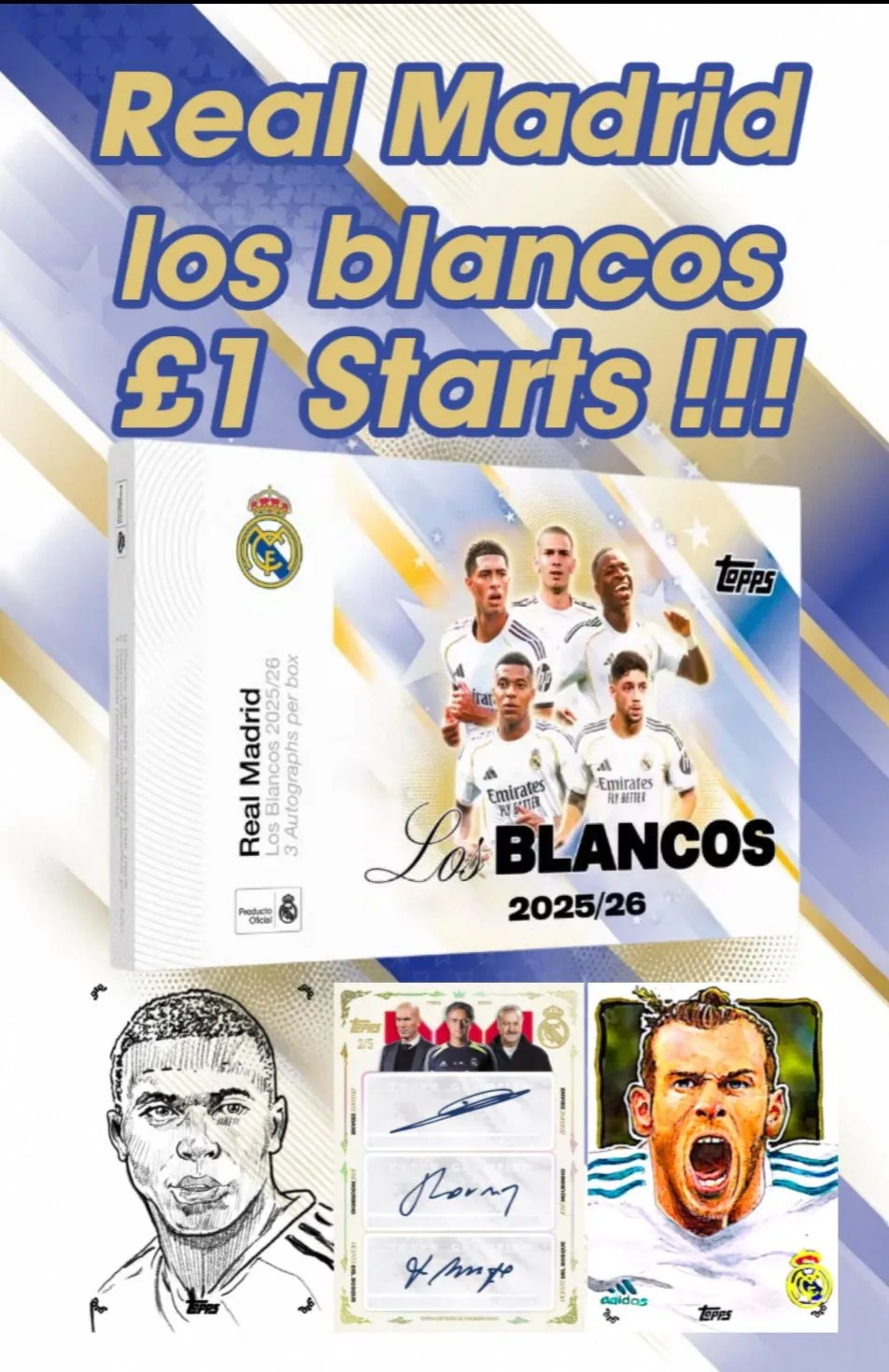 £1 Starts Real Madrid Los Blancos
