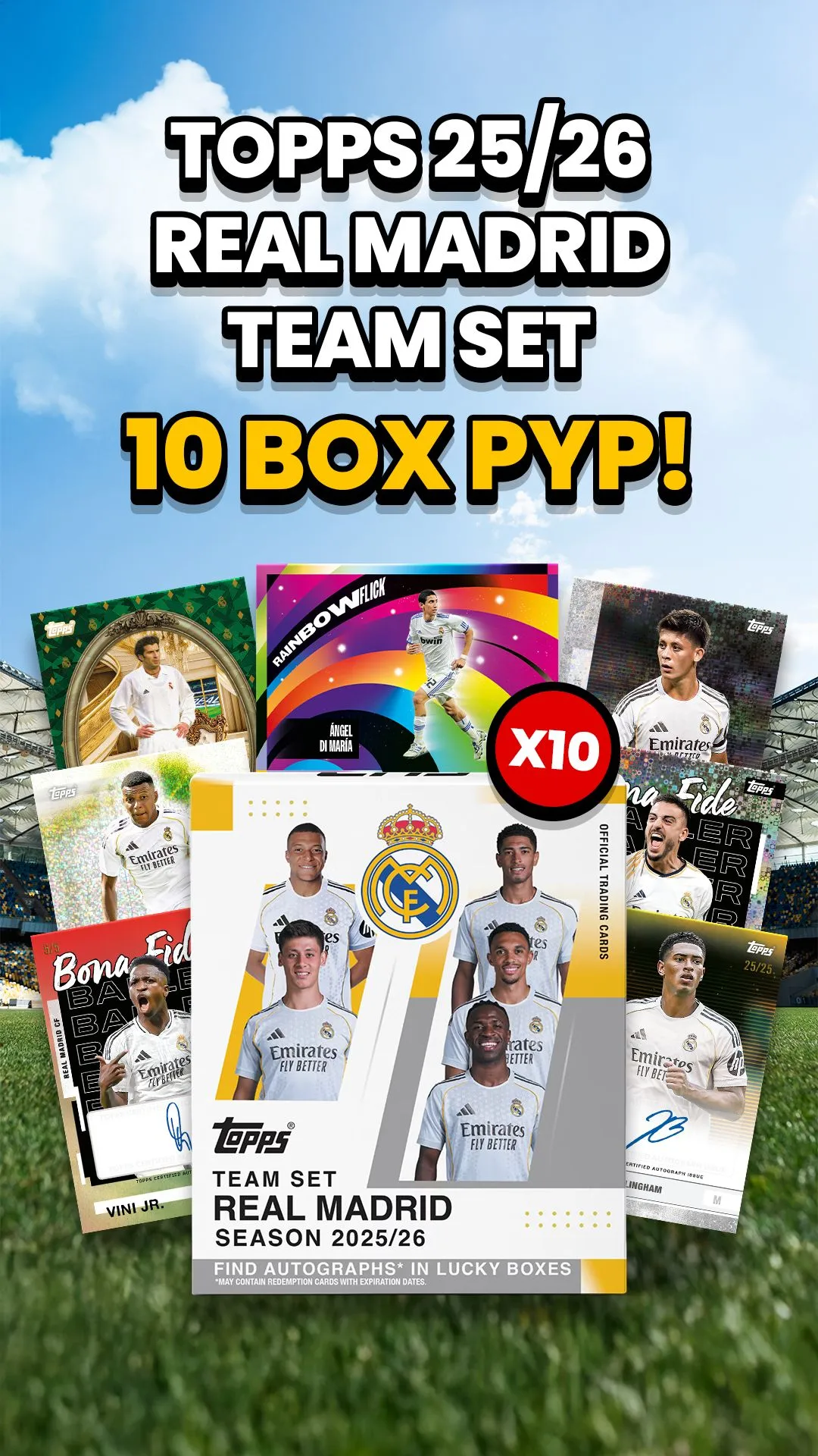 10 BOX REAL MADRID TEAM SET PYP! GIVEAWAYS ALL NIGHT!