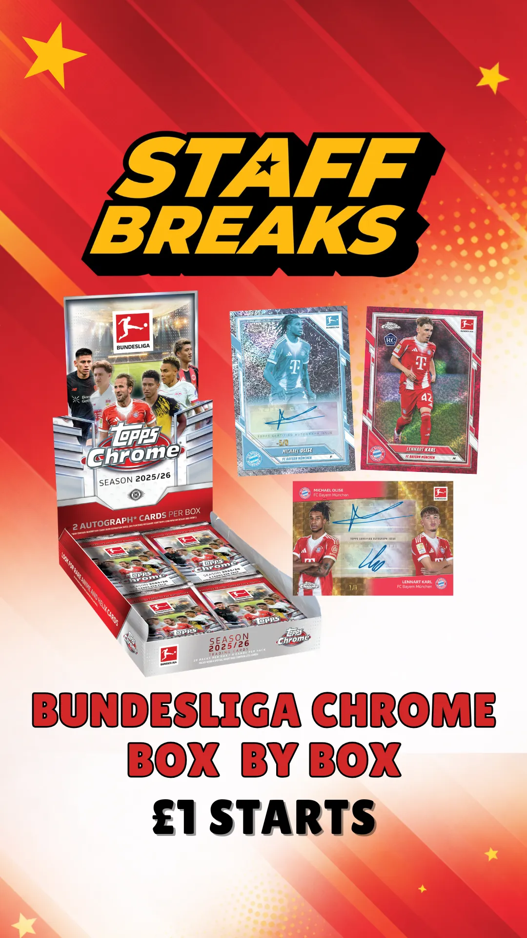 NEW TOPPS BUNDESLIGA CHROME - £1 STARTS