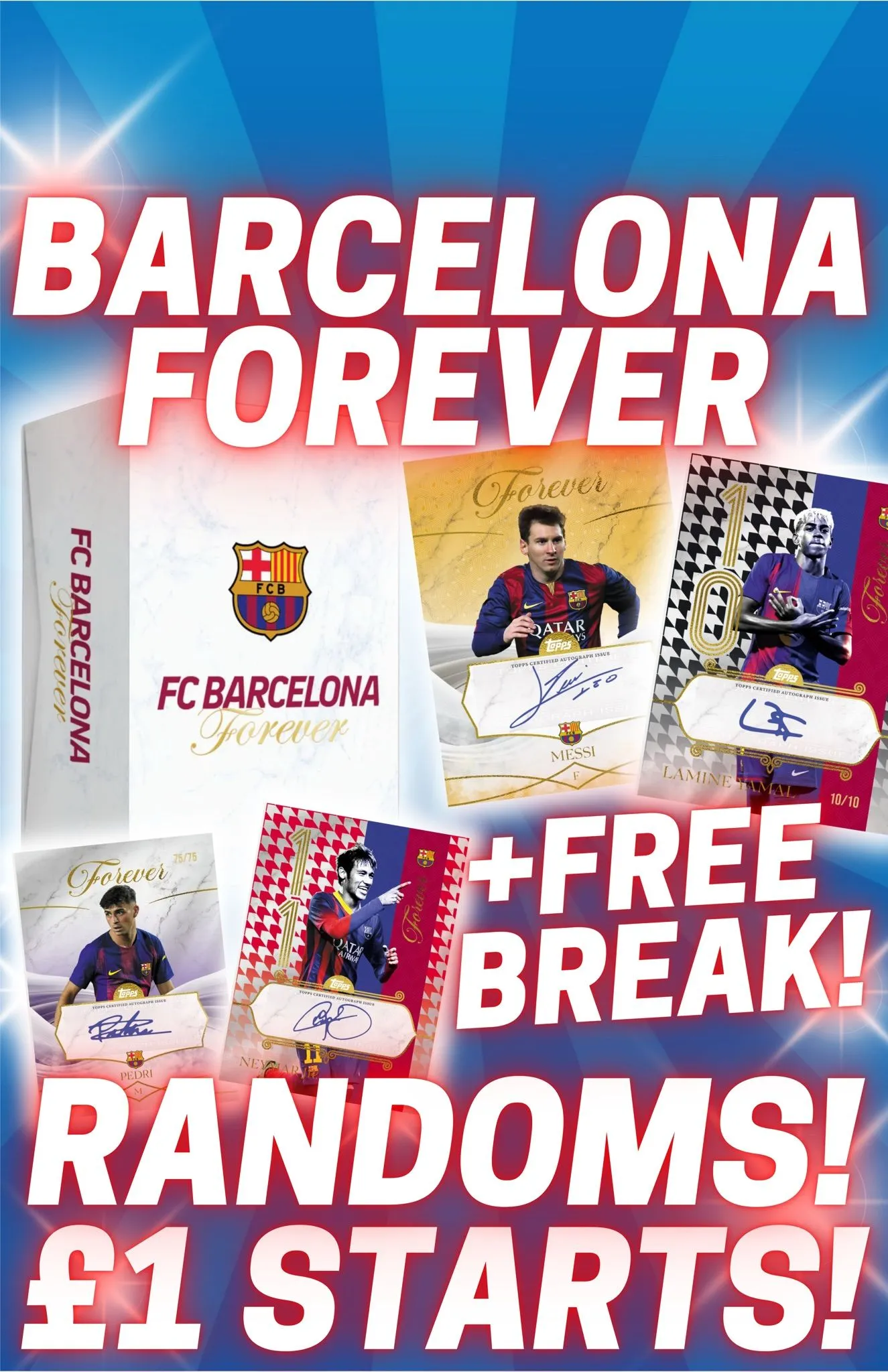 🇬🇧 FREE BREAK! BARCA FOREVER! £1 STARTS! 🔥