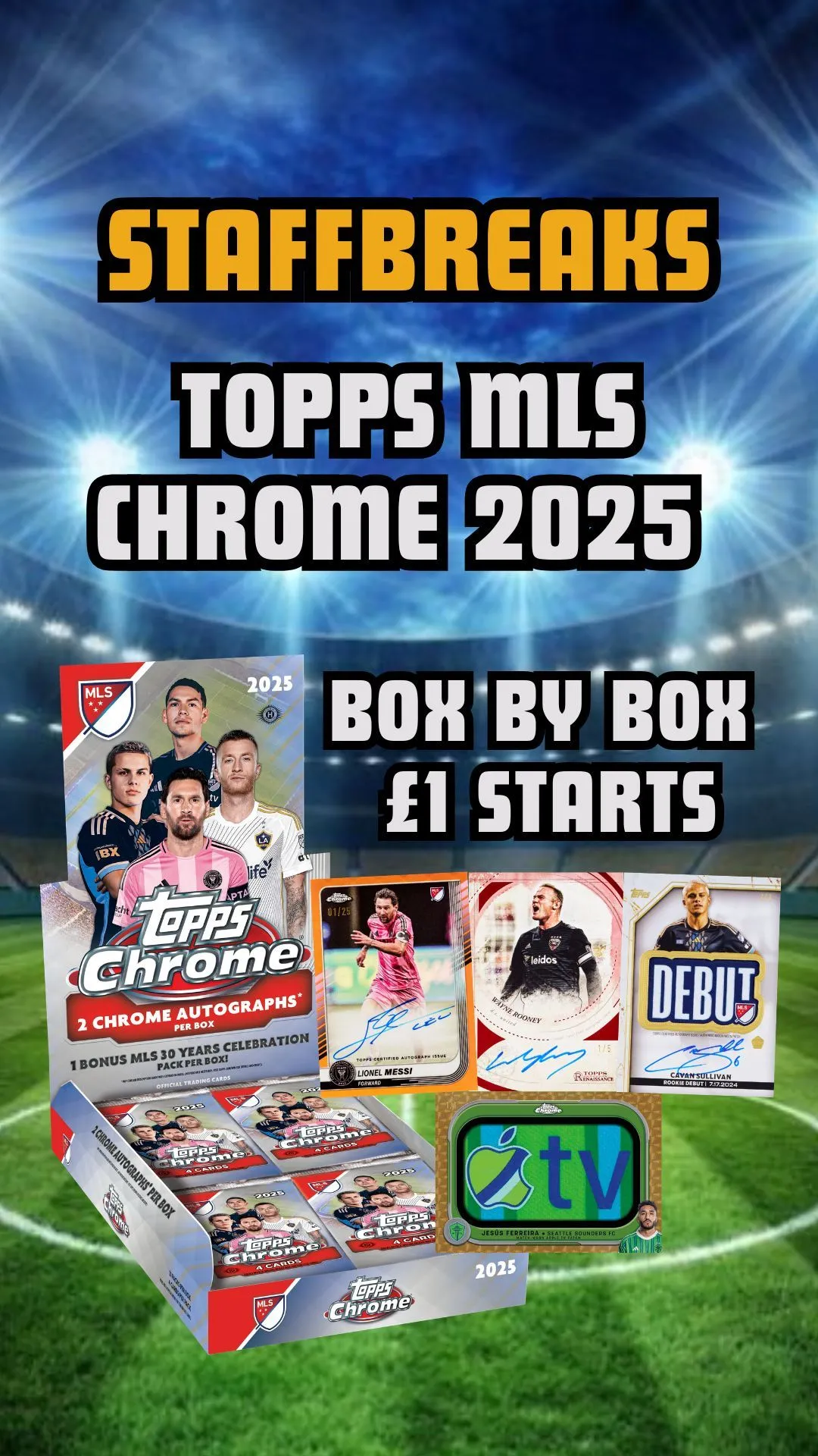 NEW TOPPS MLS CHROME 2025 - £1 STARTS