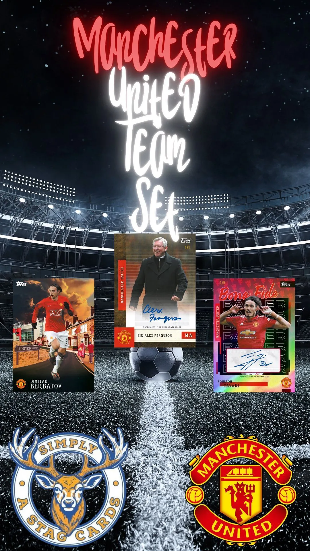 £1 STARTS MANCHESTER UNITED TEAM SET WITH JOSH - FREE NUMBERED CARDS