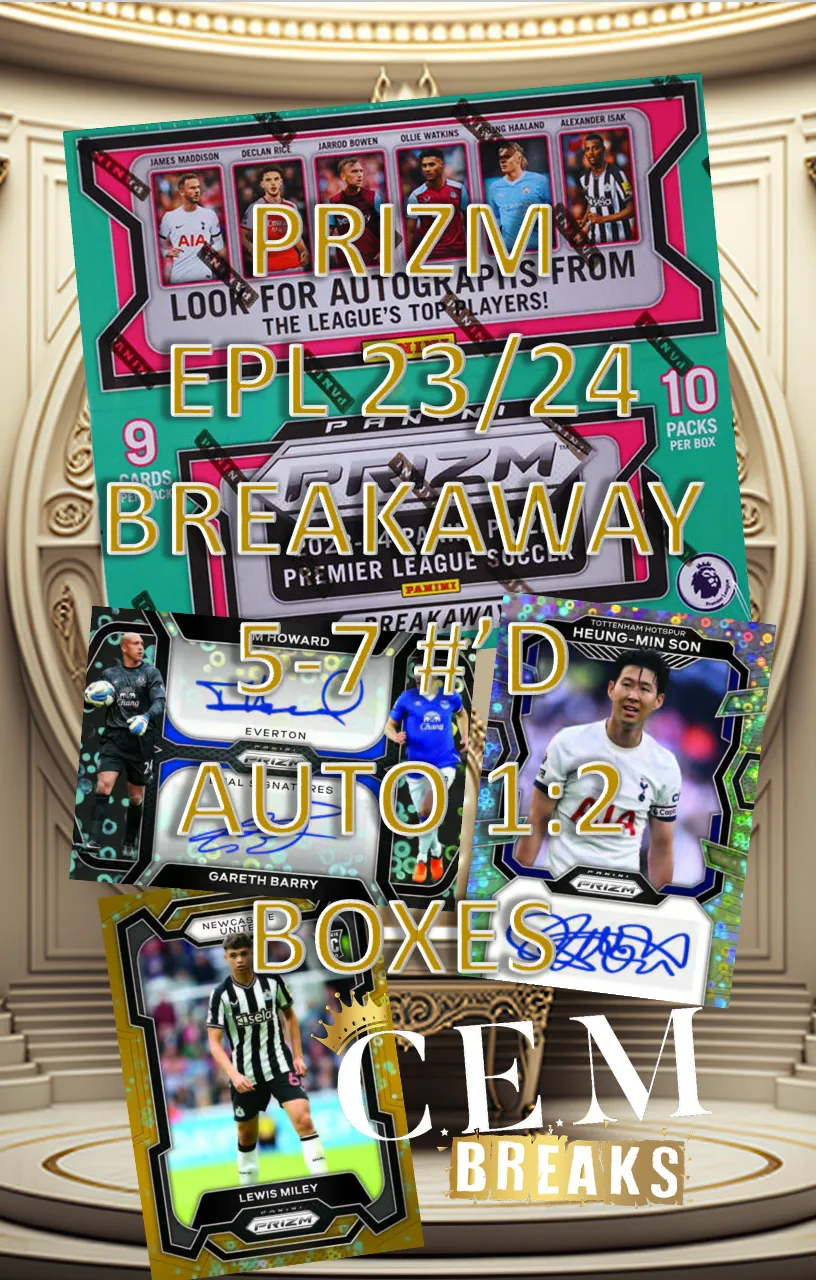 PRIZM BREAKAWAY 23/24 1:2 AUTO 5-7 NUMBERED STACKED SET!!