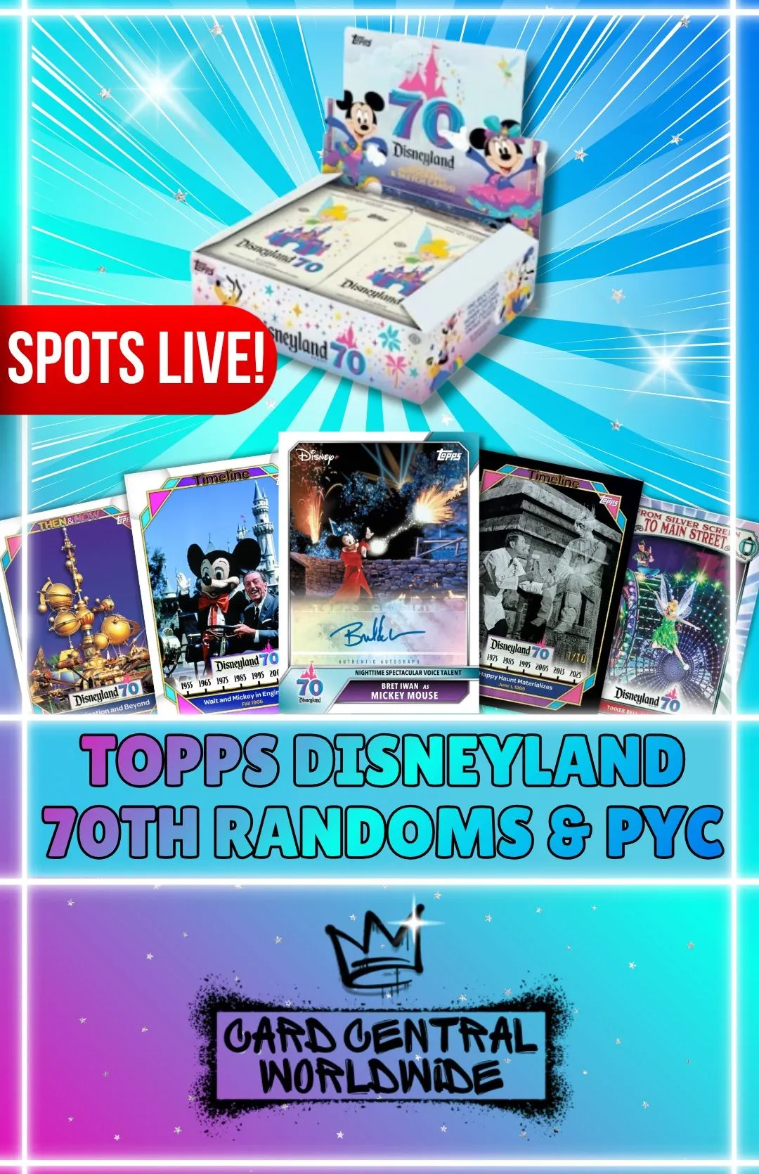*SPOTS LIVE!* PYS & RANDOMS TOPPS DISNEYLAND 70TH HOBBY BOXES!
