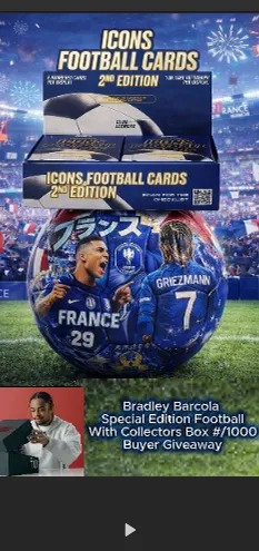 Club Legacyz Icons 2nd Edition + Ballon Bradley Barcola Special edition Football #/1000 Buyer Giveaway