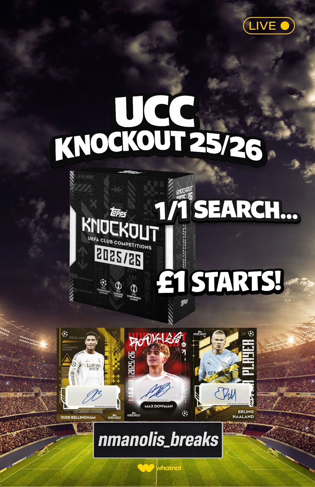 FREE BREAK‼️UCC KNOCKOUTS 25/26🔥