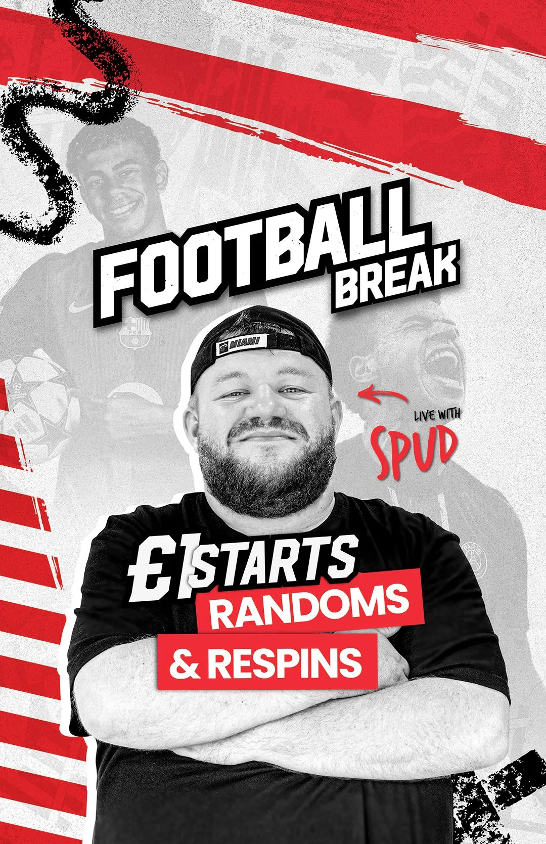 FOOTBALL BREAKS WITH SPUD