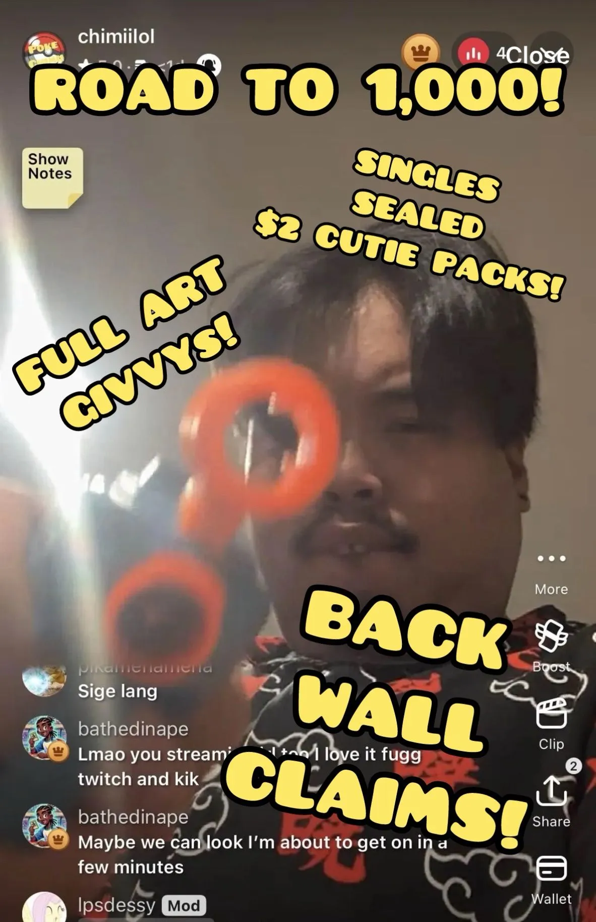 Thumbnail for live show