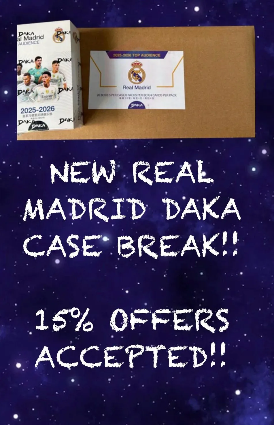 NEW REAL MADRID DAKA CASE BREAK!!OFFERS ON!!