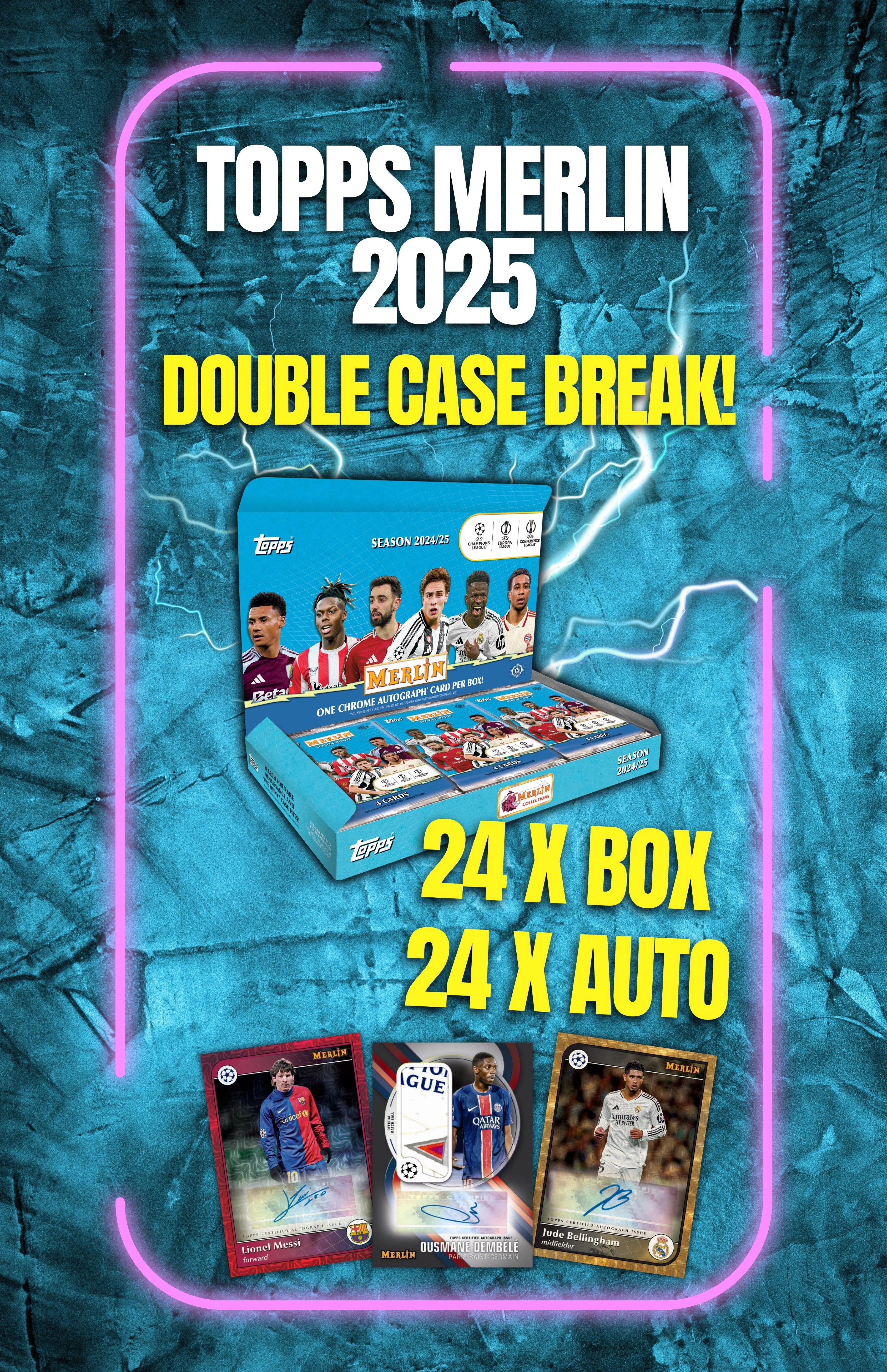 (RHYS)  SPOTS LIVE!! Double Case! 🔥 Topps Merlin 2025 PYT 24 x Box