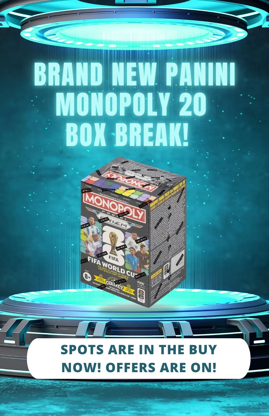 20 BOX BREAK! PANINI MONOPOLY PRIZM 20 BOX BREAK