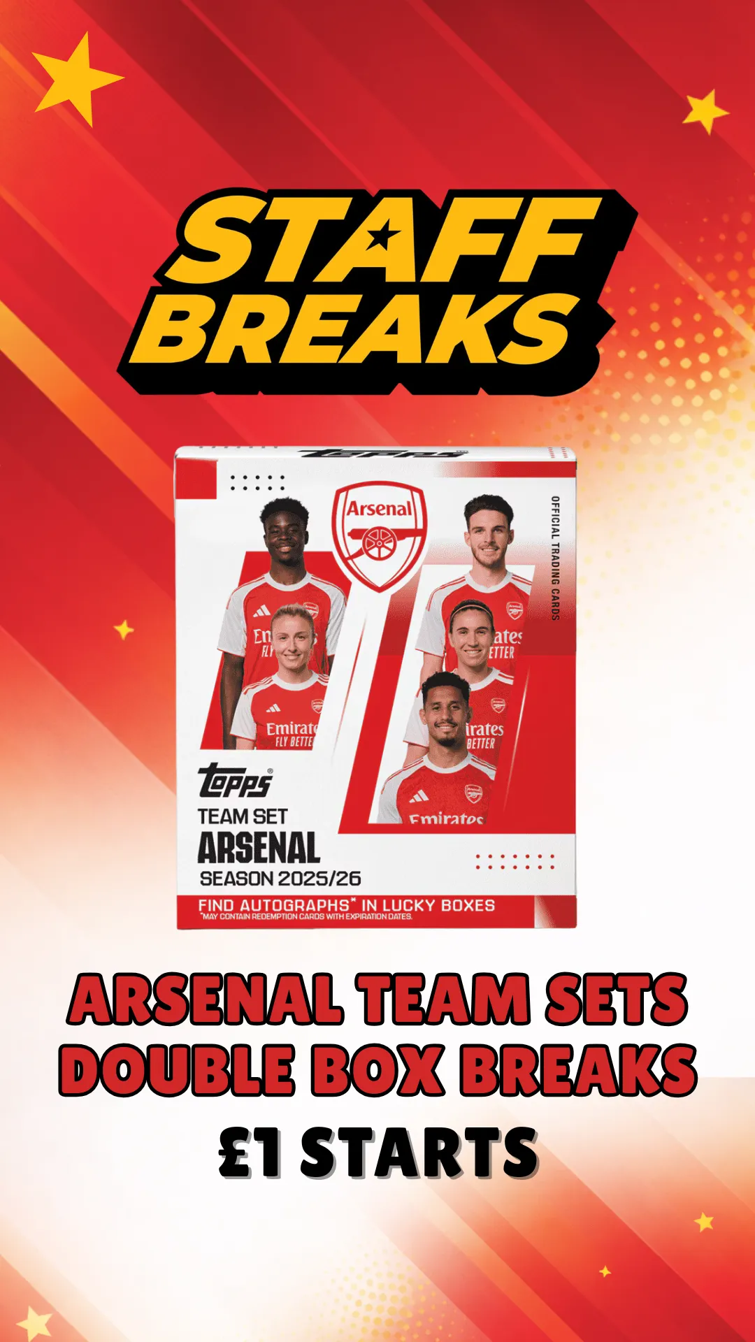 NEW TOPPS ARSENAL TEAM SETS - £1 STARTS
