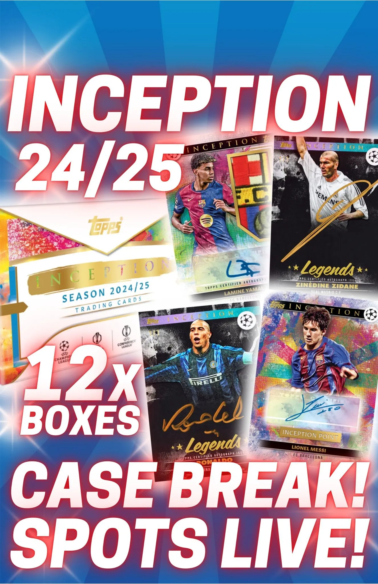 INCEPTION 12 BOX CASE BREAK! SPOTS LIVE! 🔥
