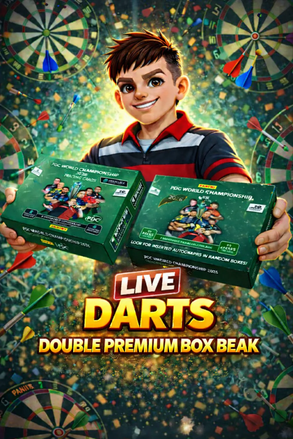🎯 PDC PANINI DARTS 2026 DOUBLE PREMIUM BOX BREAK 🎯