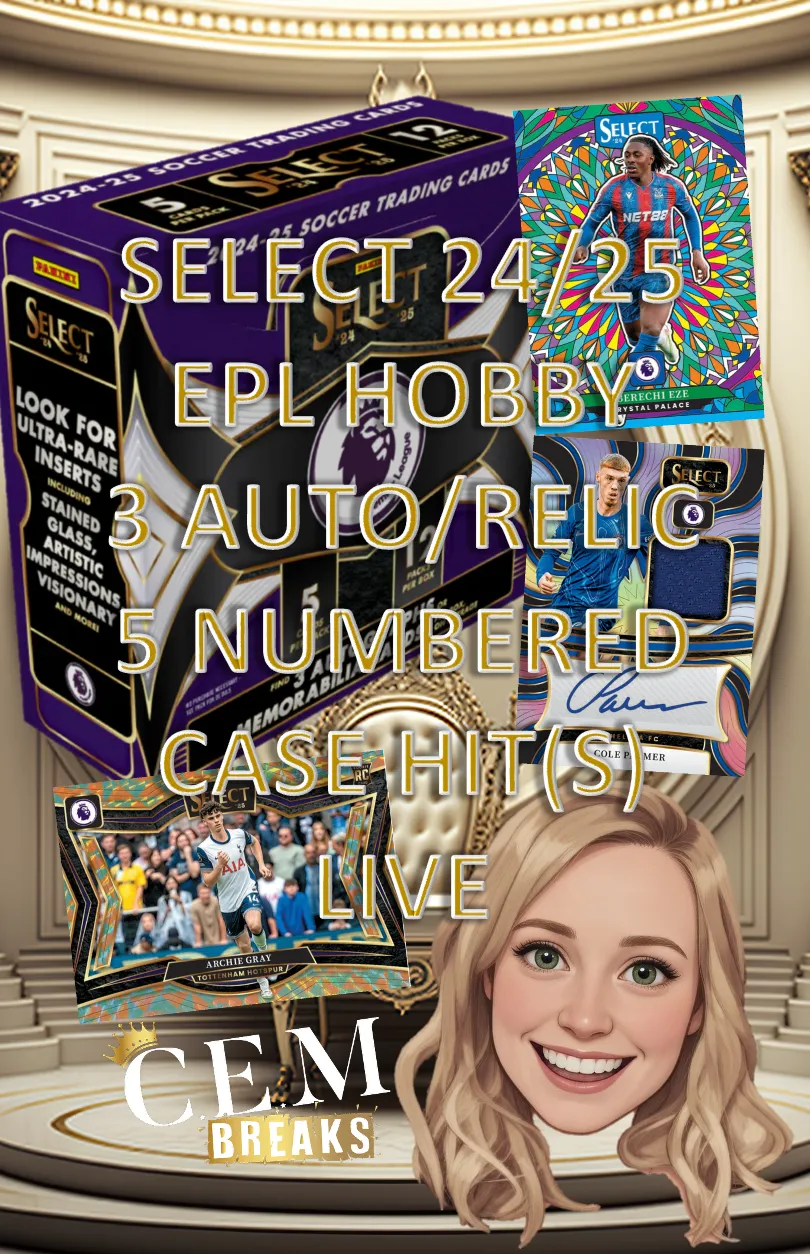 £1 SELECT EPL CHROME HOBBY 3 AUTO/MEM 5 #'D & GIVEAWAYS!!