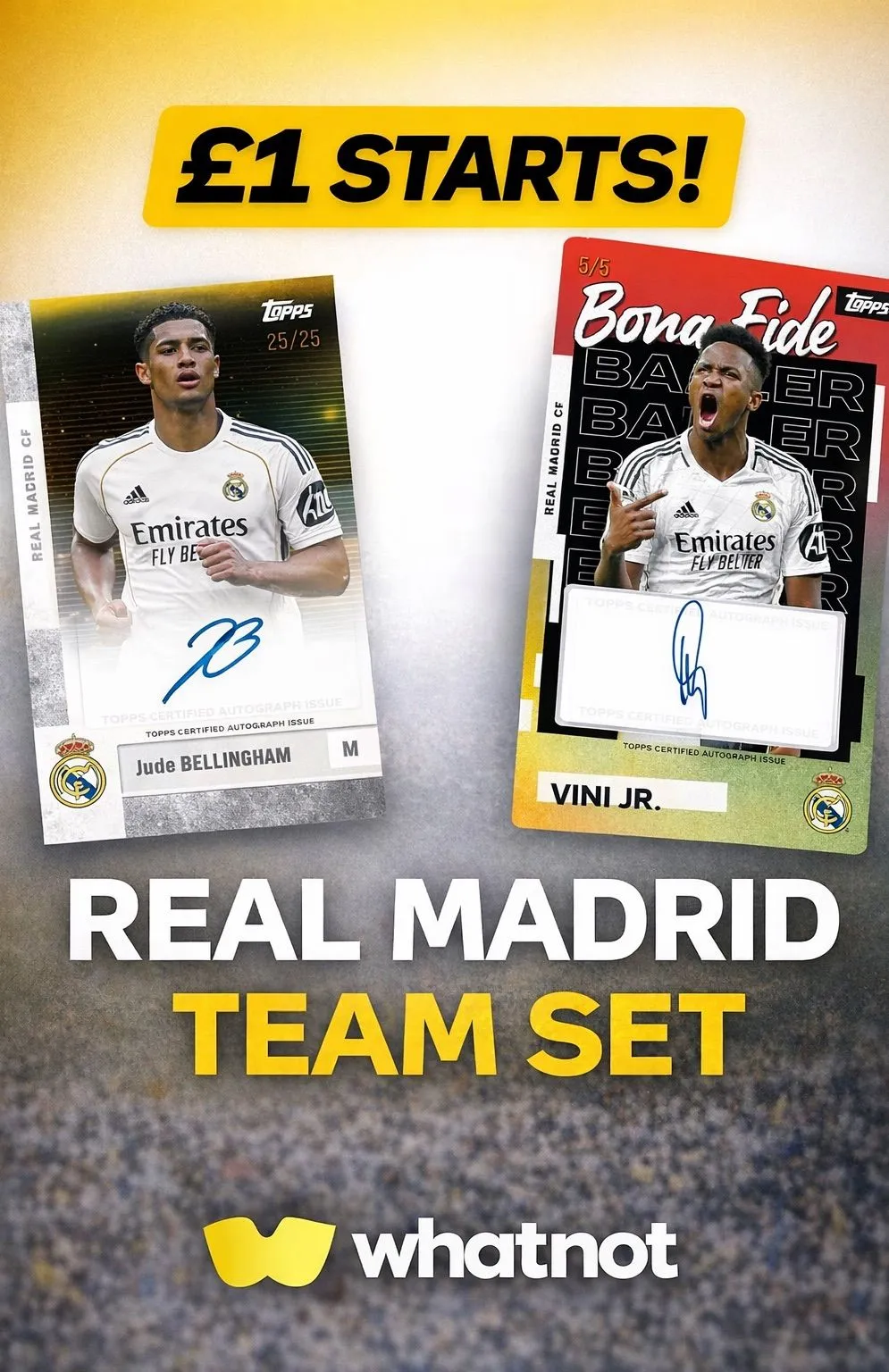 £1 STARTS BRAND NEW REAL MADRID TEAM SET!