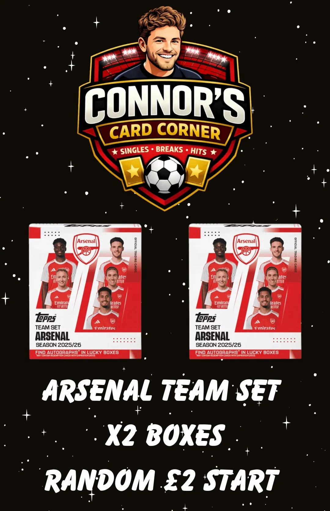 2x ARSENAL TEAM SET BOX BREAK!! £2 STARTS + MLS BLASTER BREAK