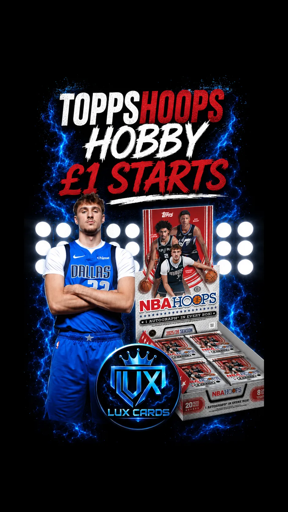 £1 STARTS TOPPS HOOPS HOBBY W/ WOLF