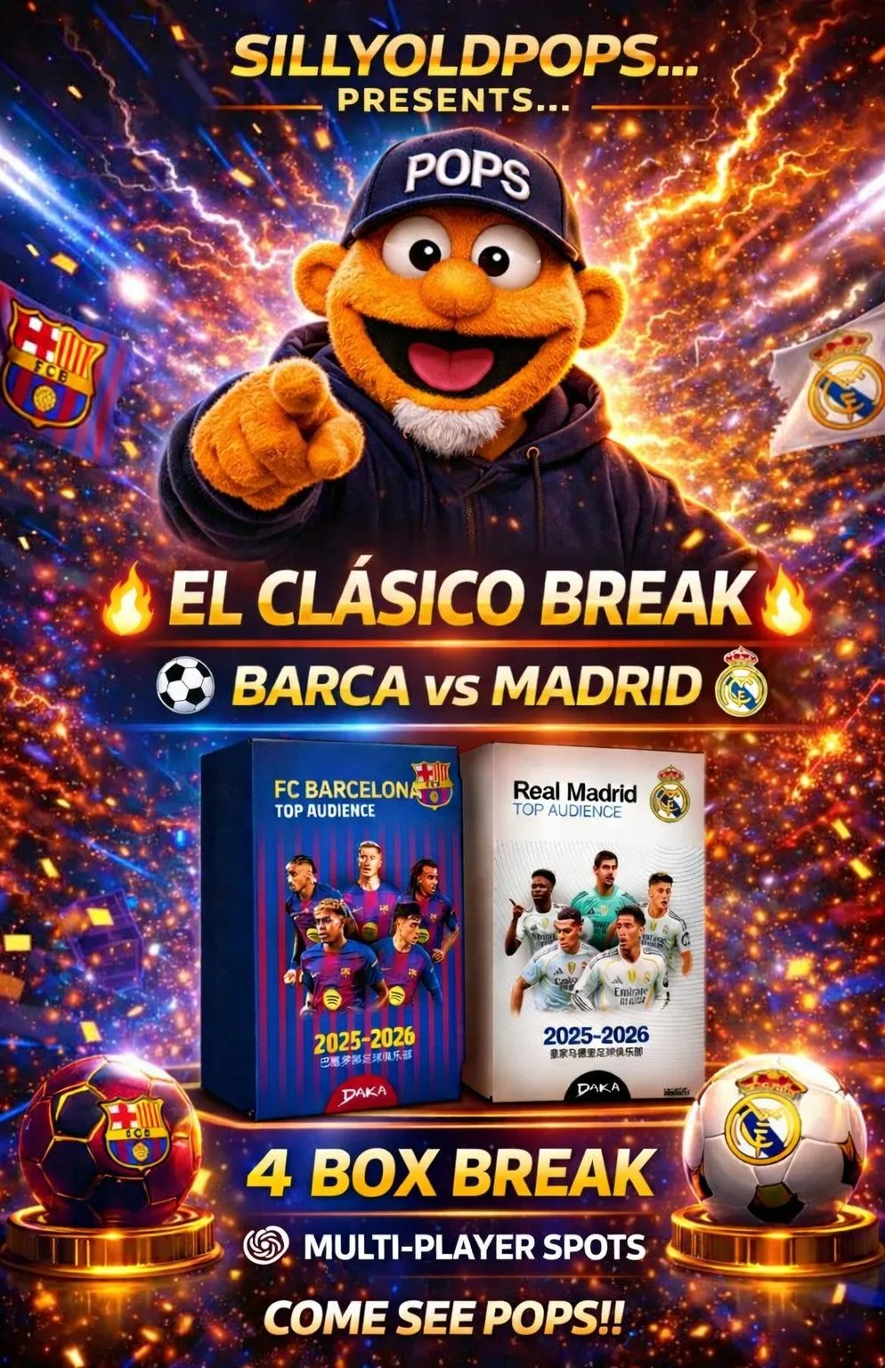 🔥 EL CLÁSICO 4 BOX BREAK 🔥 Barca vs Madrid | DAKA Top Audience | Multi-Player Spots