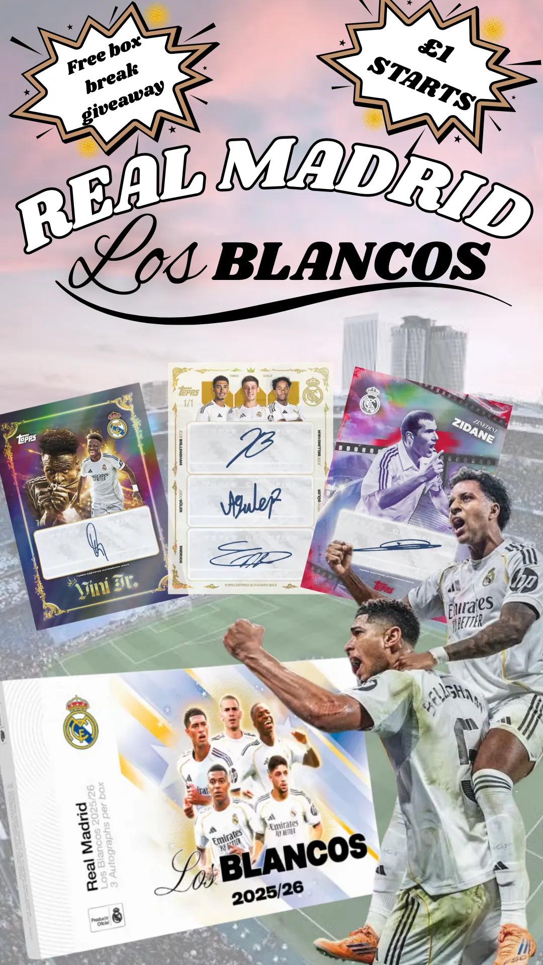 FREE BREAK! £1 Starts Real Madrid Los Blancos box break