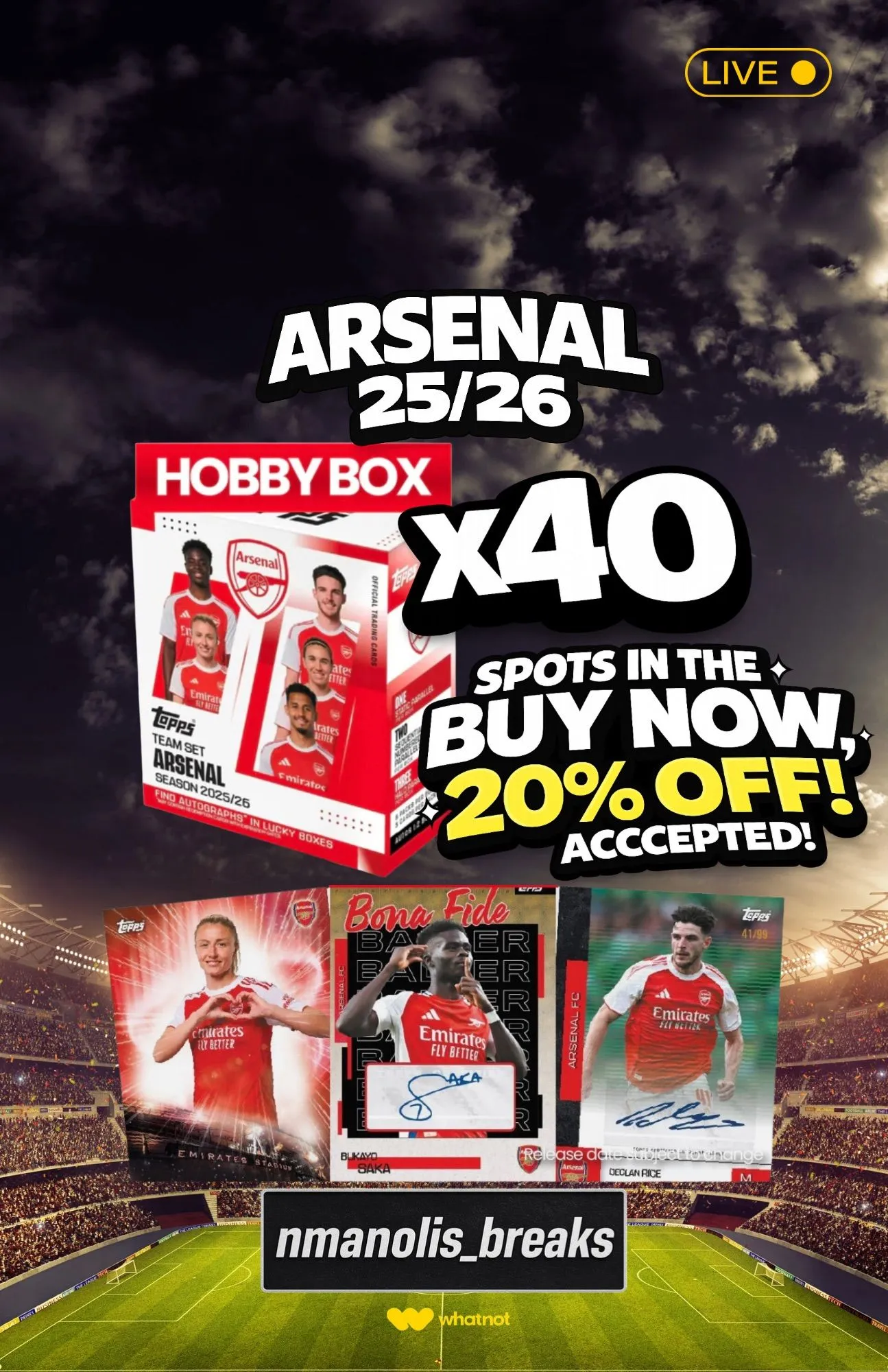 *SPOTS LIVE* 40 BOXES‼️ARSENAL 25/26🔥