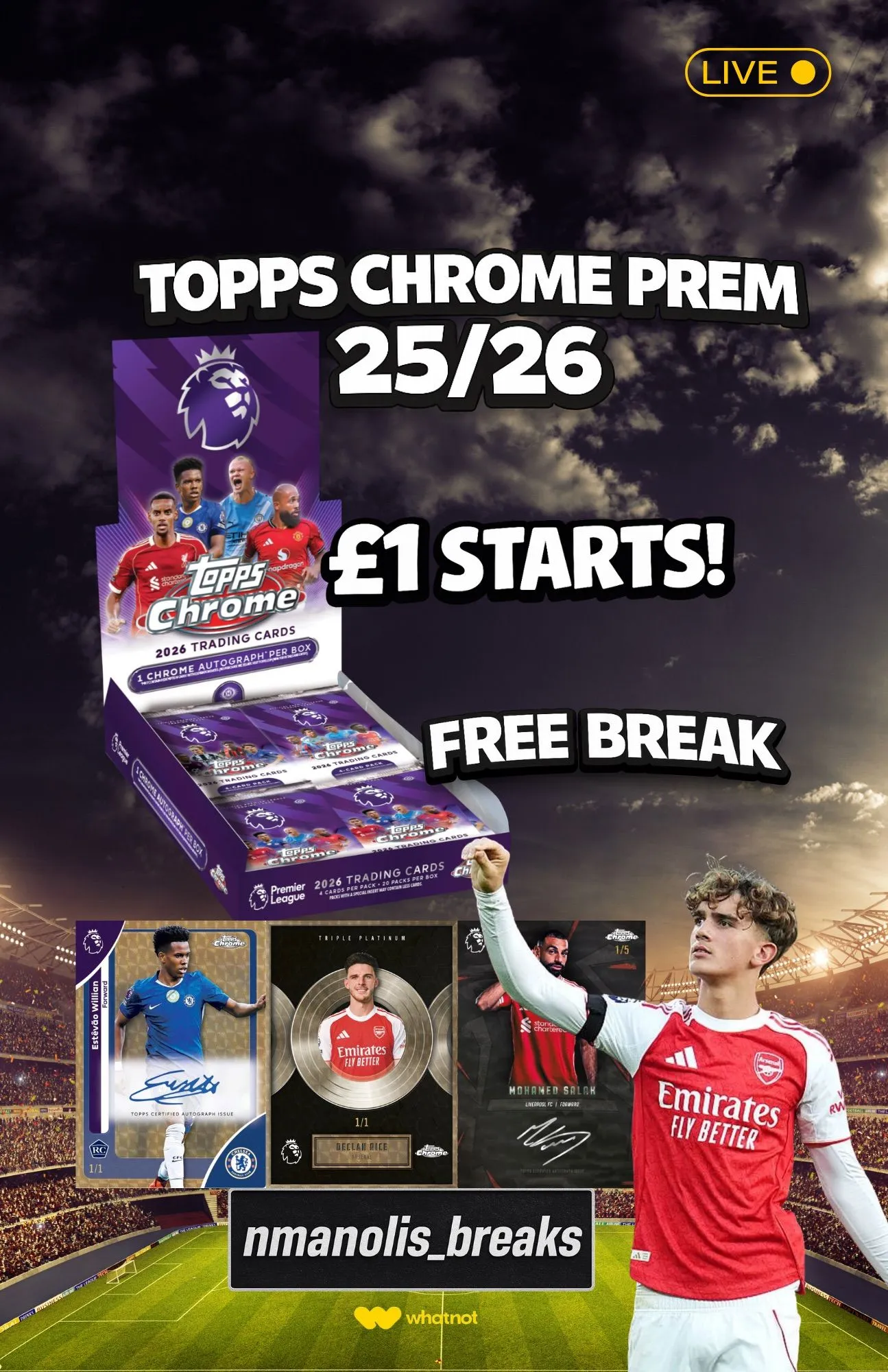 £1 STARTS‼️PREM CHROME 25/26🔥