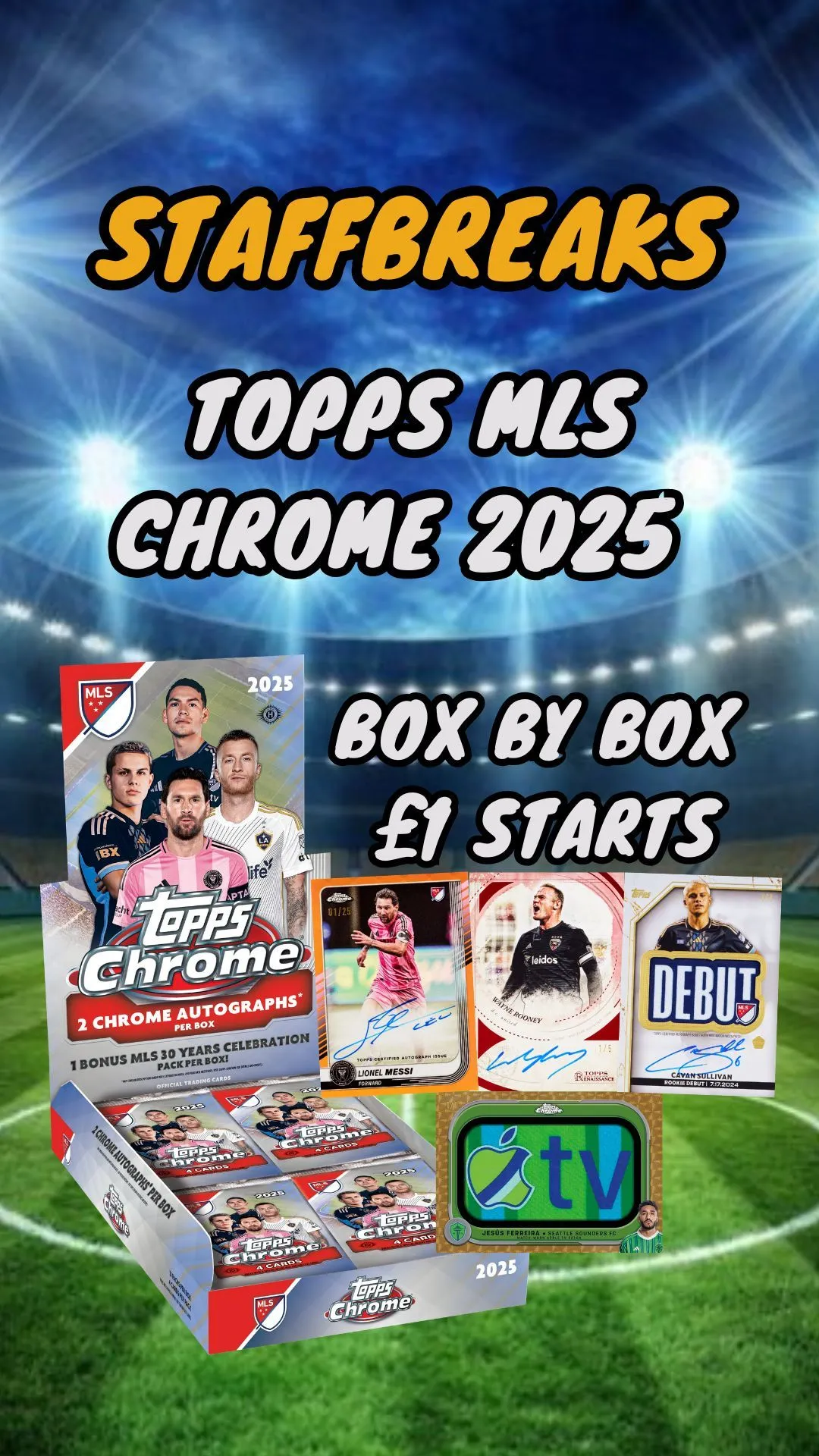 NEW TOPPS MLS CHROME 2025 - £1 STARTS