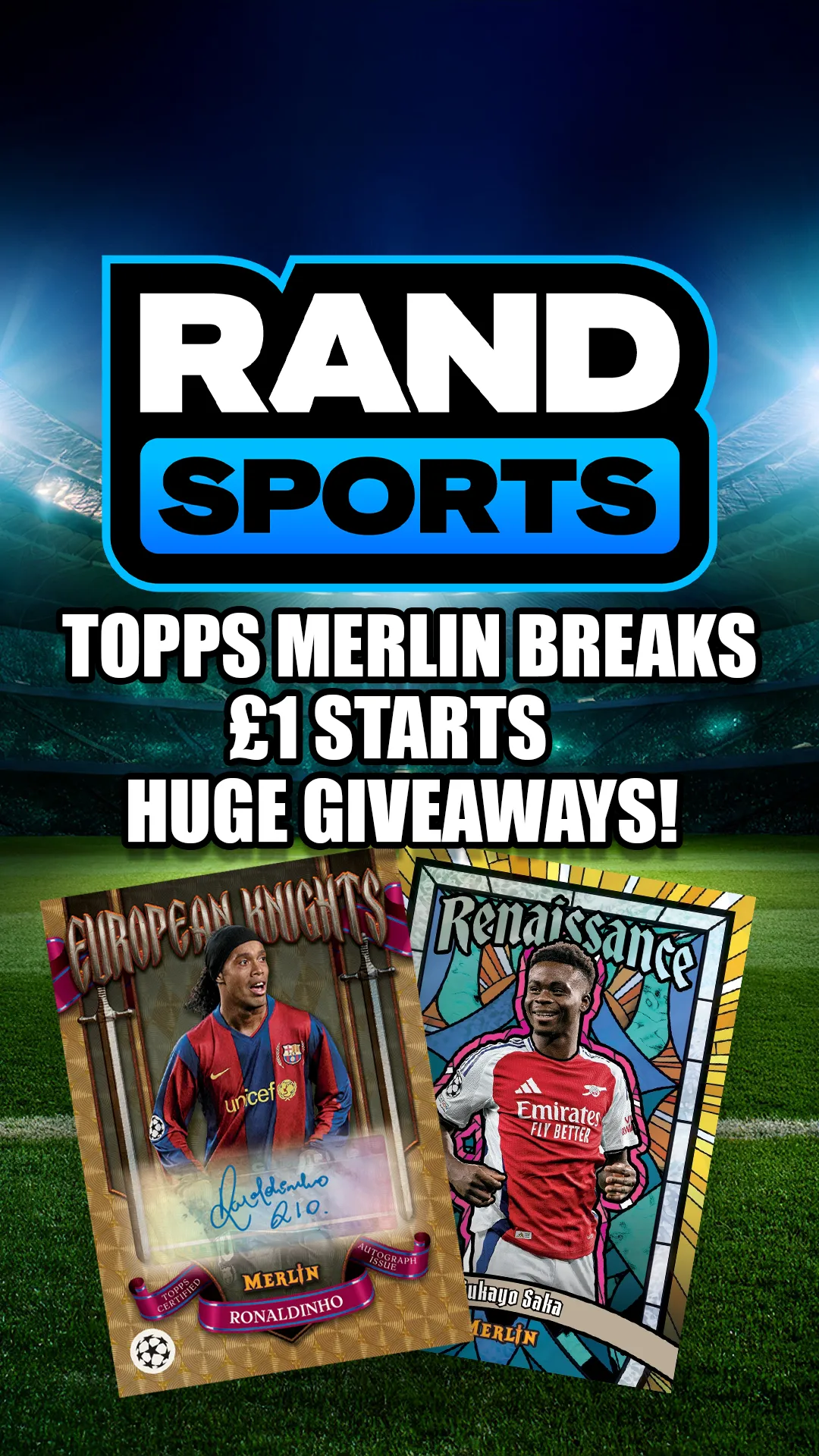 🚨🍿 TOPPS MERLIN 25/26 - £1 START⚽️⚽️