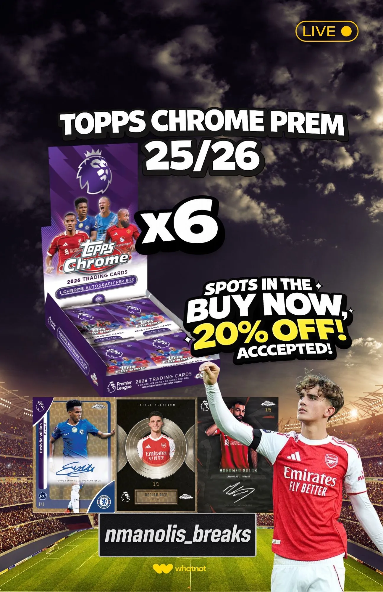 SPOTS LIVE SOON! X6 BOX PREM CHROME HOBBY🔥