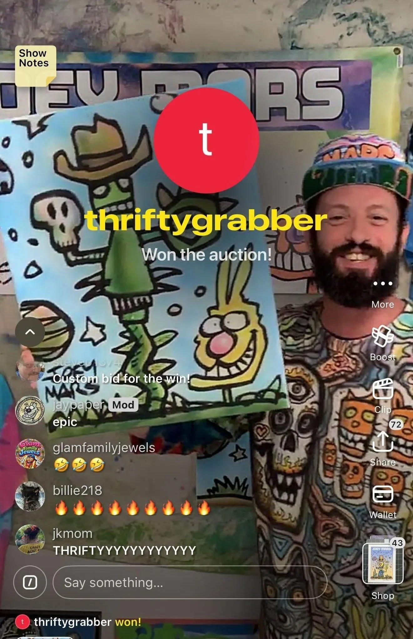 Thumbnail for live show