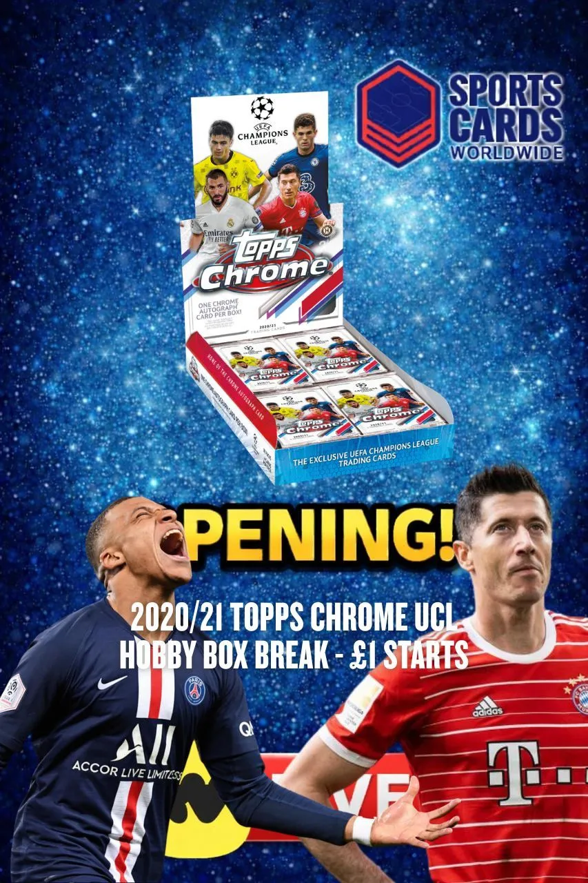 🇬🇧 £1 Starts Topps Chrome UCL 2020/21 Hobby Box Breaks with Beagle