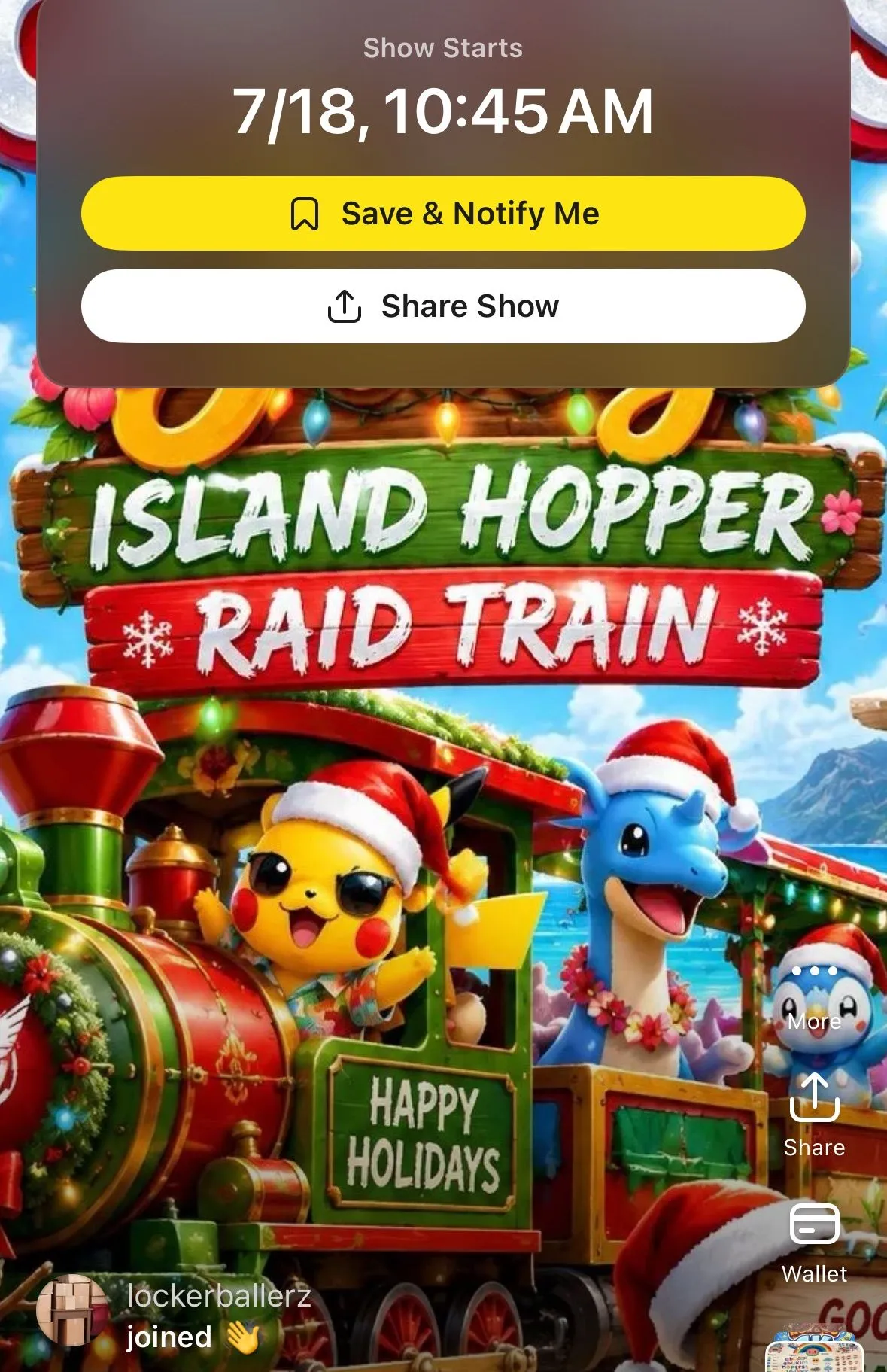 Thumbnail for live show