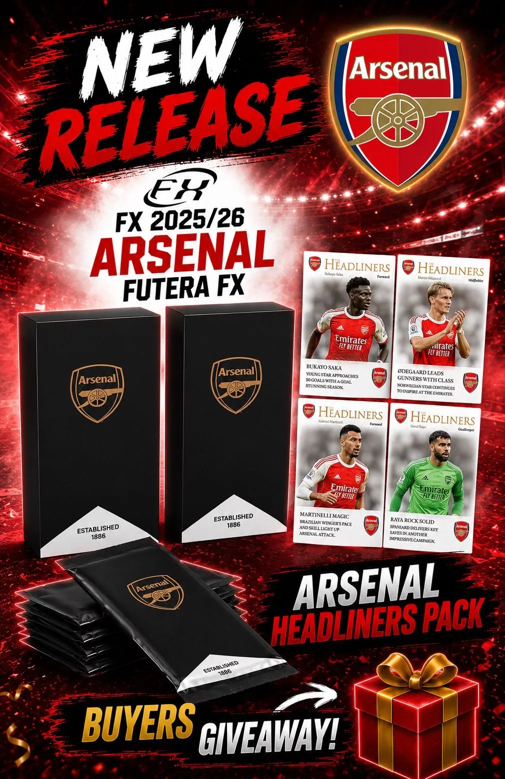 2025-26 Futera Arsenal FX Guide | Fanter