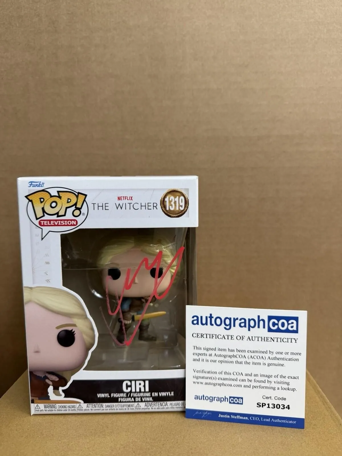 Funko Pop! Television The Witcher Ciri Signed Freya Allan #1319 WS