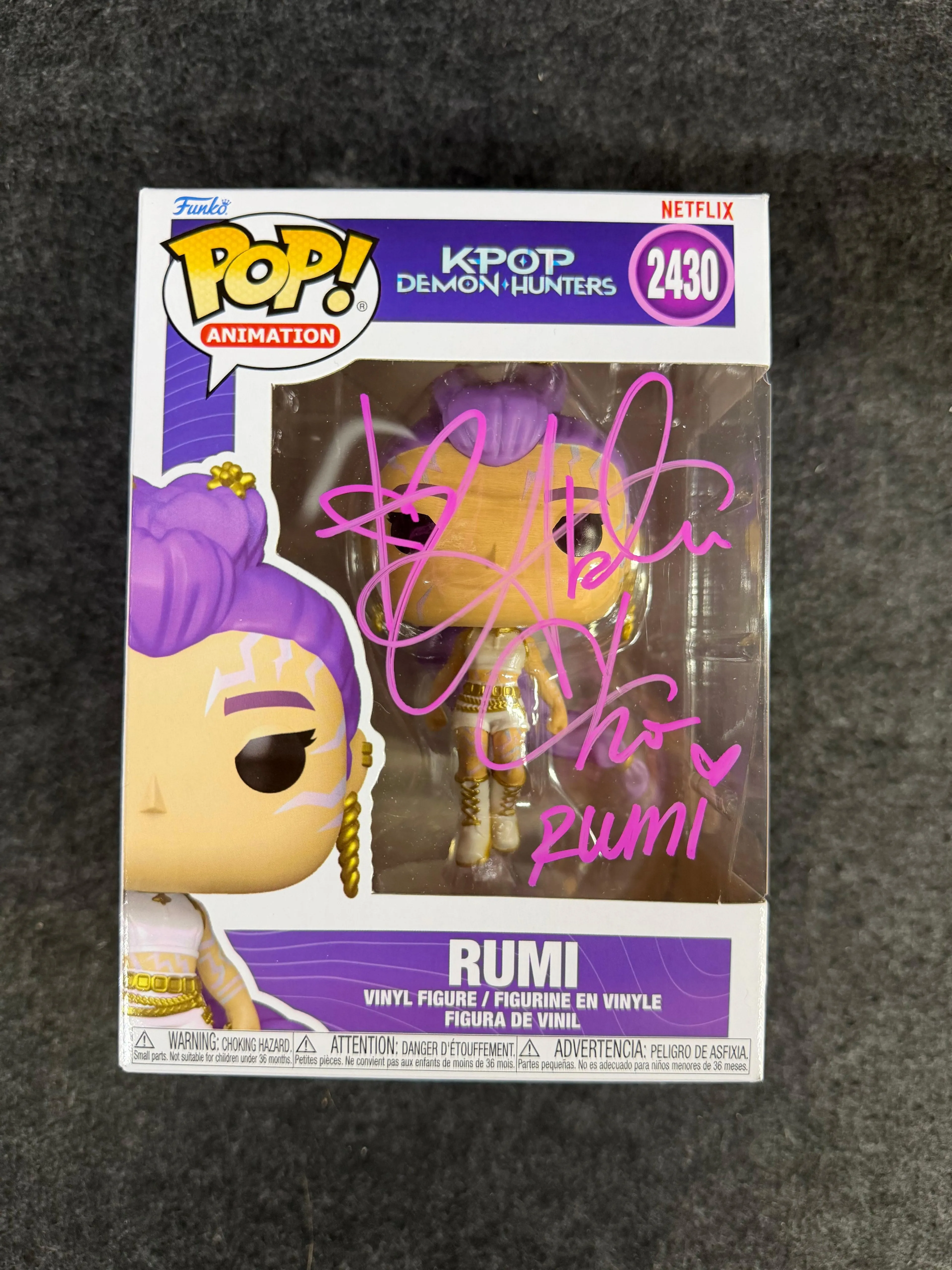 Arden Cho Signed Funko Pop Rumi #2430 - KPop Demon Hunters Autographed - JSA COA