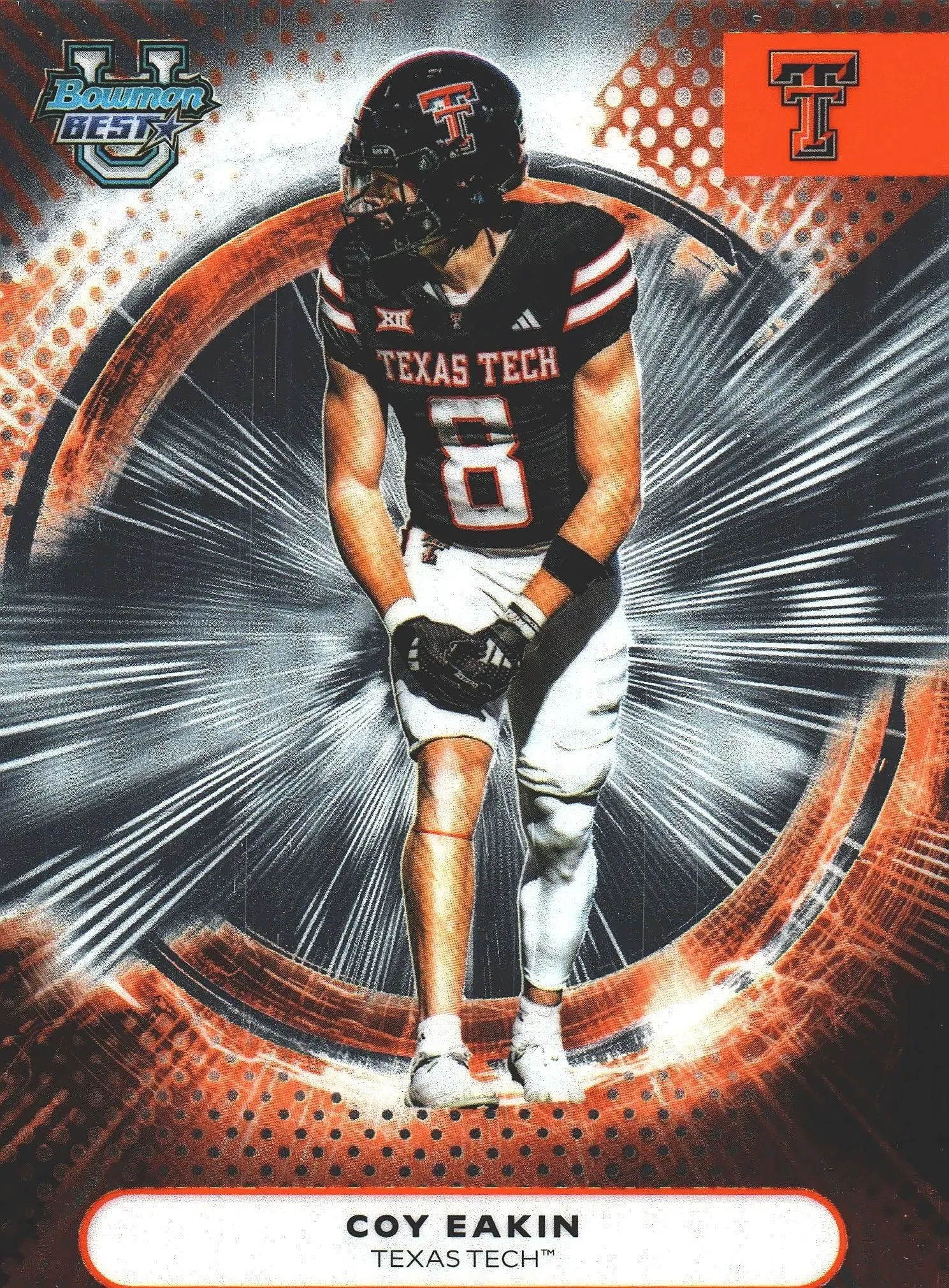 2025 Topps Bowman Best U Coy Eakin #48 Texas Tech Red Raiders