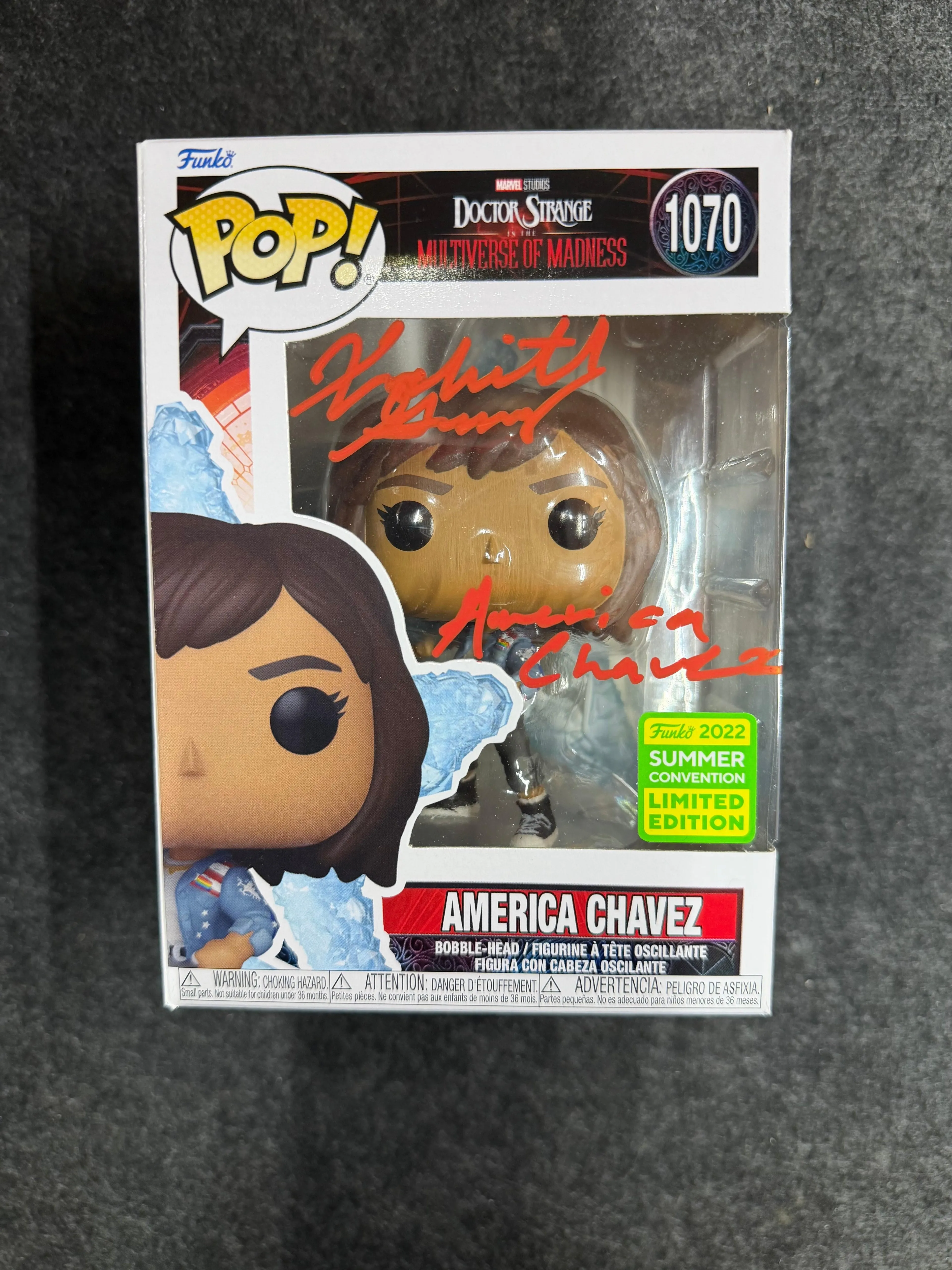 Xochitl Gomez Signed America Chavez #1070 Funko - Beckett COA