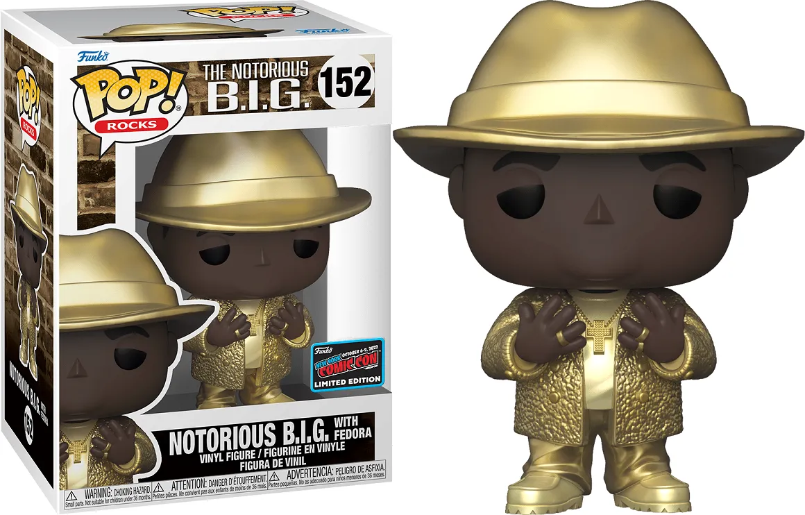 Product image for Notorious B.I.G. with Fedora (Gold Glitter Suit) [NYCC]