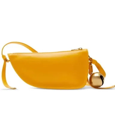 Burberry Mimosa Yellow Gold Mini Shield Sling Bag NEW