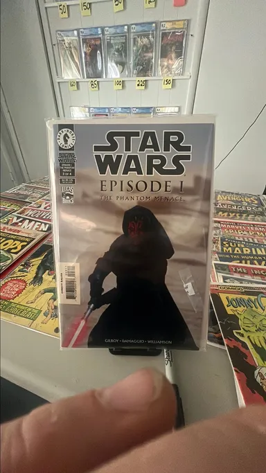 Star Wars episode one the Phantom Menace, first cover appearance Darth Maul, first appearance Mace W