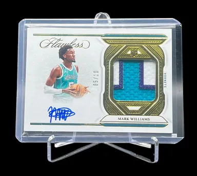 2022-23 Panini Flawless Mark Williams Flawless Patch Autographs Gold /10 #FPA-MKW