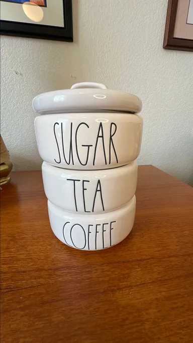 Rae Dunn Coffee, Tea and Sugar Canisters