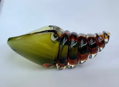 Murano Large Glass Sommerso Conch Shell