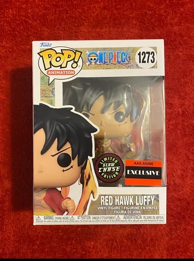 Funko Pop Animation One Piece Red Hawk Luffy 1273 AAA Anime Exclusive GLOW CHASE