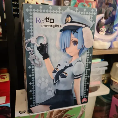 [Anime] FuRyu Re:Zero Life in Another World Rem Police Puppy Ears Noodle Stopper Figure