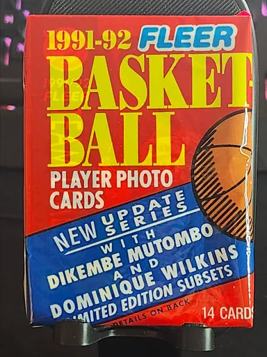 1991-1992 Fleer New Series Update Basketball Sealed Wax Pack