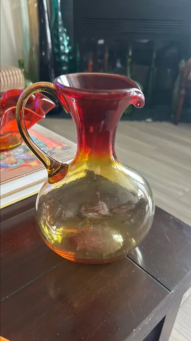 Amberina pitcher- glows